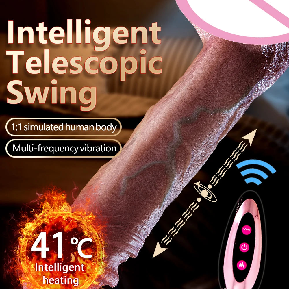 Soft Big Telescopic Dildo Vibrator