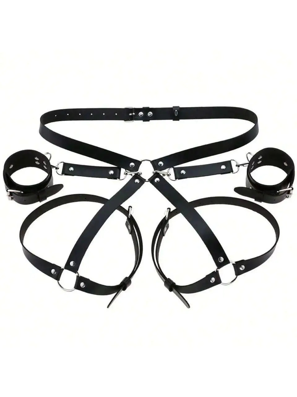 Leather BDSM Kit Handcuffs
