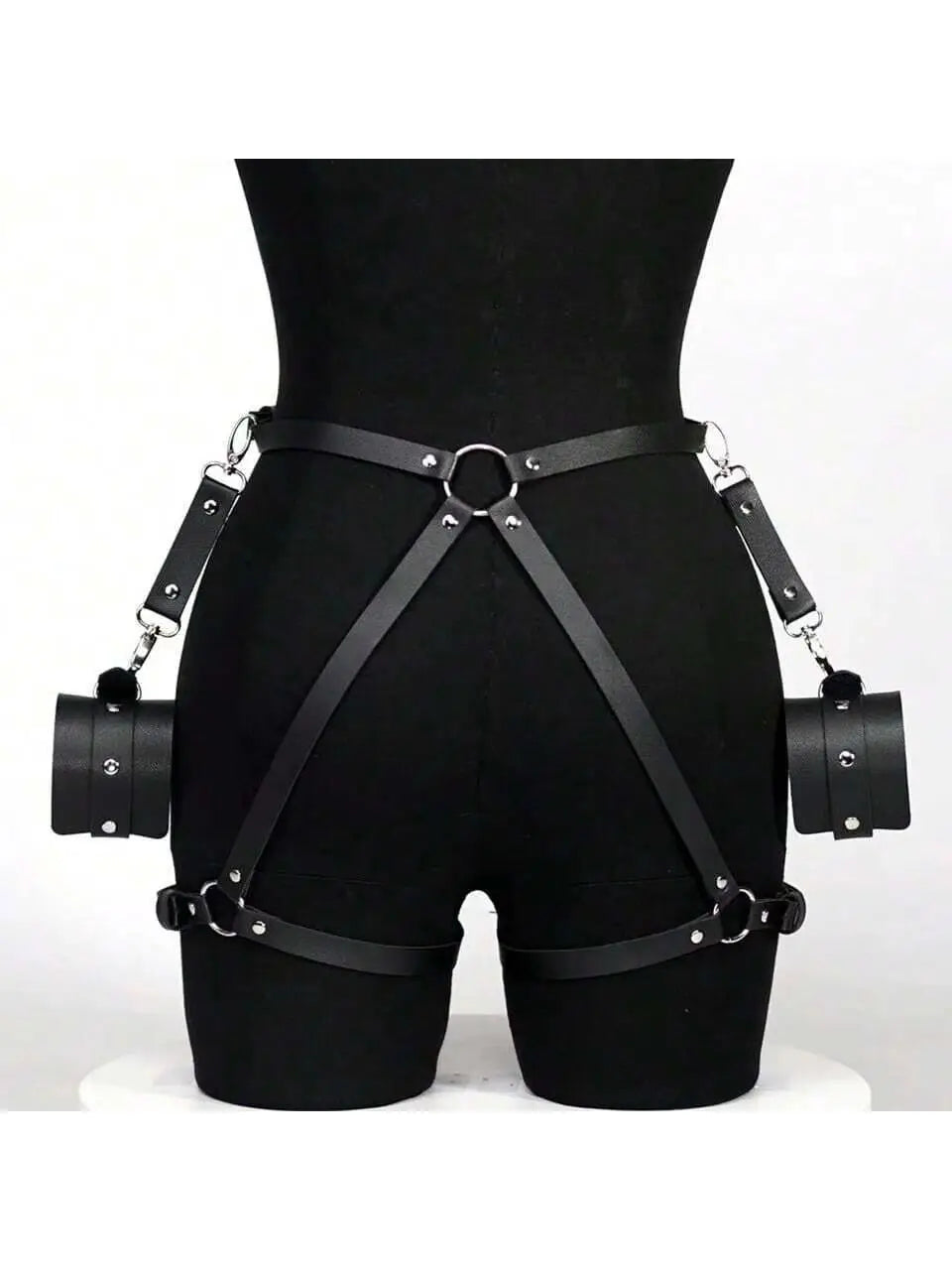 Leather BDSM Kit Handcuffs